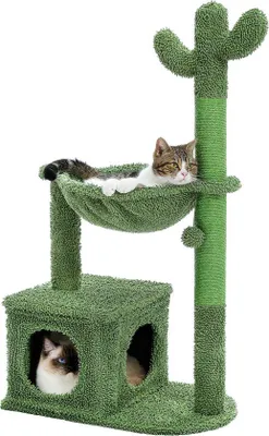 Immagine prodotto di Grande tiraletta per gatti con morbida amaca per gattini e giocattoli per gatti - per gattini
