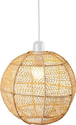 Image de Suspension Florana 30cm | Lampe boho en raphia