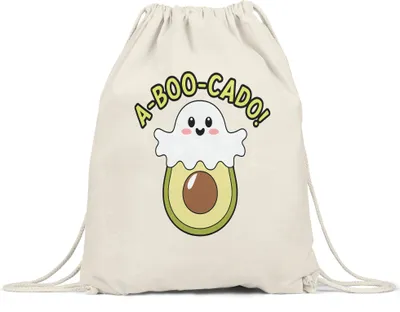 Produktbild von A-Boo-Cado Avocadomotiv Turnbeutel Geschenkidee Halloween Geist Gemüse