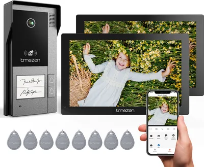 Zdjęcie produktu dla Wideodomofon TMEZON WiFi, rozdzielczość 1080P, ekran dotykowy 7", 2M1D