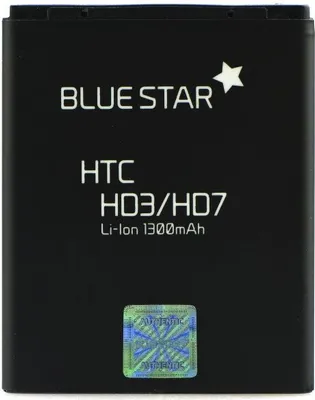 Productafbeelding van Bluestar vervangingsaccu, compatibel met HTC HD3 / HD7 / G13 / Wildfire S / Explorer, 1300 mAh, vervangingsbatterij A310e T9292 BA-S460 BA-S540 BD29100