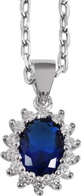 Produktbild von "Divna" 925/- Echt Silber Anhänger ohne Kette, Zirkoniabesatz, 925/rhodinert