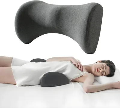 Produktbild von Orthopädisches Lendenkissen Ergonomisch Memory-Schaum zum Liegen Grau