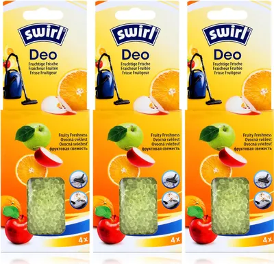 Produktbild von Swirl Deo für Staubsauger Fruchtige Frische -4 Beutel Staubsaugerduft (3er Pack)
