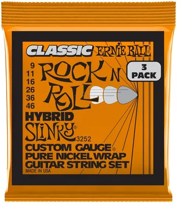 Zdjęcie produktu dla ERNIE BALL 3252 Classic RocknRoll 09-46, zestaw 3D