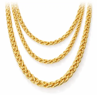 Immagine prodotto di Catena in oro tipo girocollo, lunghezza circa 50 cm – Catena in oro anni '80-'90 come quelle indossate dai rapper gangster con taglio di capelli mullet – Accessori per carnevale