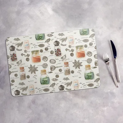 Produktbild von Tischset 6x45x30 cm Platzset Tischmatte Platzmatte Untersetzer - Gewürzen