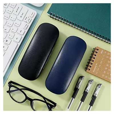 Produktbild von Brillenetui, 2 Stück Hardcase Brillenetuis aus Kunstleder für Männer und Frauen für Sonnenbrillen und Lesebrillen