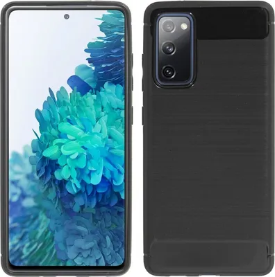 Produktbild von Silikon Hülle Bumper Carbon für SAMSUNG GALAXY S20 FE (G780F) Case TPU Soft Handyhülle Cover Schutzhülle Schwarz