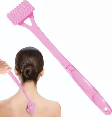 Immagine prodotto di INF Lungo Grattaschiena Pieghevole - Massaggiatore Estensibile per Sollievo Prurito Rosa