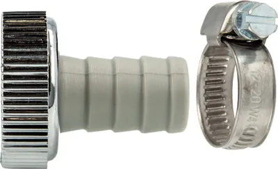 Produktbild von tecuro KS-Schlauchverschraubung mit 3/4 Zoll ÜWM und Tülle Ø 14,5 mm inkl. Schlauchschelle W4 12-20 mm