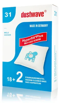 20 Staubsaugerbeutel für Miele S290, inkl. Microfilter