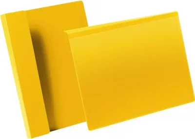 Produktbild von DURABLE Kennzeichnungstasche, mit Falz, gelb/transparent, 297x210mm (A4), 50/VE