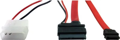 Image de Inter-Tech Câble Slim DVD Connecteur SATA + Power 0,3/0,3 m