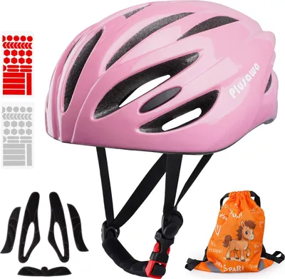 Immagine prodotto di Casco da bicicletta per bambini  EN1078 CE, mentoniera regolabile, adesivi 3D fai da te e riflettenti, casco sportivo per monopattini e pattini in linea, unisex per ragazzi e ragazze