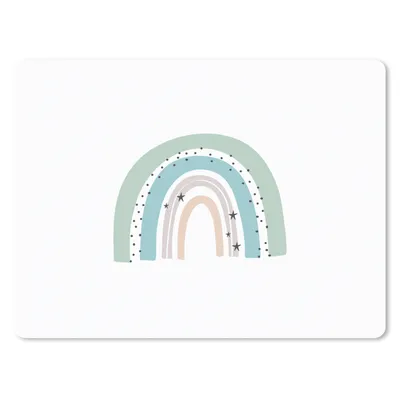 Produktbild von MuchoWow® Mauspad Mousepad Regenbogen - Kinder - Sterne - Tupfen - Pastell 23x19 cm - Mousepads - Maus Mat - Pad - Mausunterlage - Schreibtischunterlage - Mauspad