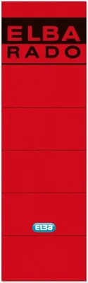 Produktbild von Ordnerrückenschild für Elba selbstklebend kurz/breit VE=100x10 Stück rot