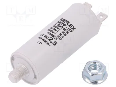 Produktbild von 1x Kondensator: für Motoren, Betrieb 2,5uF Ø25x58mm -40÷85°C I170V525J-B00 Konden