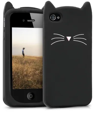 Produktbild von kwmobile 16131.02, Hauthülle, Apple, iPhone 4 / 4S, 8,89 cm (3.5"), Schwarz, Weiß
