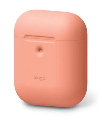 Produktbild von Elago Kabelloses Ladecase aus Silikon für AirPods 2 / AirPods 1, Pfirsich