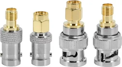 Produktbild von 4-teiliges Antennenadapter Set Koaxial RF Stecker BNC auf SMA Stecker SMA auf BNC Adapter
