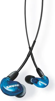 Zdjęcie produktu dla Shure AONIC 215, Przewodowa, Połączenia/muzyka, Zestaw słuchawkowy, Niebieski, Półprzezroczysty