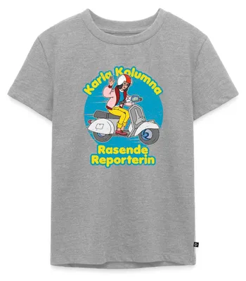 Produktbild von Spreadshirt Karla Kolumna Rasende Reporterin Kinder Premium T-Shirt, 122/128 (6 Jahre), Grau meliert