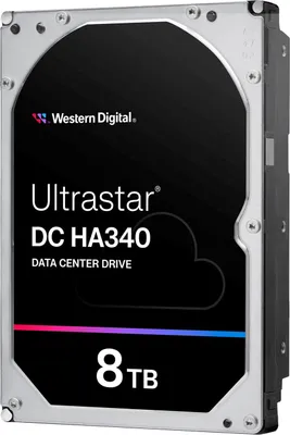 Produktbild von WD Ultrastar DC HA340 WUS721208BLE6L4 - Festplatte - Rechenzentrum - 8 TB - intern - 3.5" (8.9 cm)