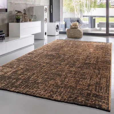 Produktbild von TT Home Wohnzimmer Teppich Esszimmer Boho Vintage Design Abstrakte Sisal Optik Mit Fransen Moderner Style Flachgewebe Größe 80x150 cm