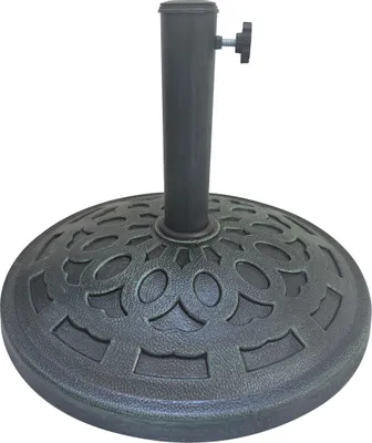 Immagine prodotto di Relaxdays Supporto per ombrellone, per aste da 34–48 mm, Ø 49 cm, stile vintage, supporto per ombrellone, nero/verde
