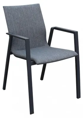 Immagine prodotto di Poltrona Djerba Impilabile 55,5x60x83 h cm in Alluminio Antracite