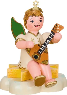 Produktbild von Hubrig - Engelbub mit Balalaika sitzend ca. 6,5 cm Neuheit 2025