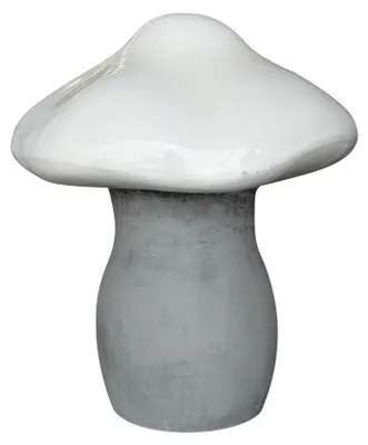 Produktbild von Deko-Pilz Toady in weiß aus robustem Ficonstone, Größe S - U1015-30-45