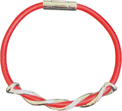Produktbild von Esprit Armband Leder Silber Rot 17cm Zirkonia - ESBR91287A170