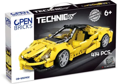 Produktbild von OPEN BRICKS Technic Car OB-WS0902 Gelber Sportwagen Bausatz