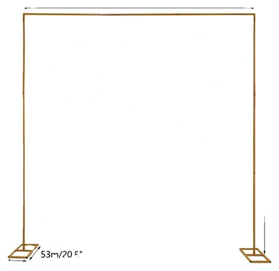 Immagine prodotto di Supporto per telo di sfondo per matrimoni, arco metallico robusto, versatile per eventi, dorato, 3,3 m (9,8 piedi)