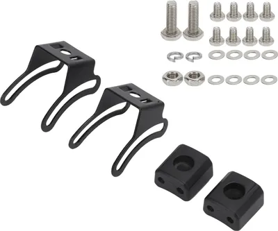 Image de 2 kits de supports coulissants noirs pour rampes lumineuses à LED réglables pour véhicules tout-terrain