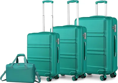 Produktbild von KONO Kofferset 4-Teilig Hartschale TSA Schloss Handkoffer Trolley Set Türkis