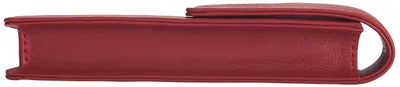 Produktbild von Etui aus Leder in Rot, mit den Maßen 17.3 cm Länge, 3 cm Breite und 3.3 cm Höhe