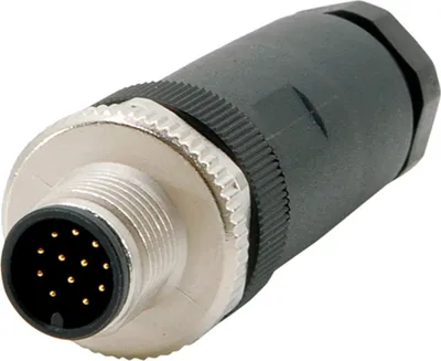 Immagine prodotto di Connettore sensore Phoenix Contact M12 maschio diritto con terminale a saldare, numero di poli 12, uscita cavo diritta, campo di serraggio