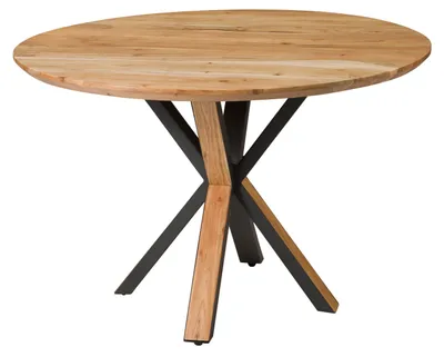Immagine prodotto di MASSIVMOEBEL24 | Tavolo da pranzo in legno di Acacia 120x120x76 Laccato naturale