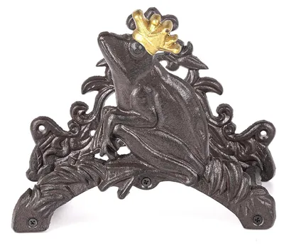 Produktbild von Gartenschlauchhalter Wandmontage, Gusseisen, Frosch Design, für Garten