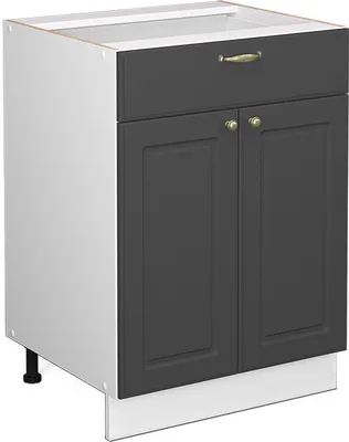 Produktbild von Küchenunterschrank Vicco Fame-Line Anthrazit-Gold 60 cm mit Schublade, ohne Arbeitsplatte, Model 38014