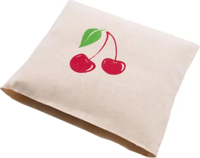 Obrázek produktu pro Polštářek s třešňovými peckami, 21x21 cm, pro teplé i studené obklady, s bavlněným potahem, pro relaxaci