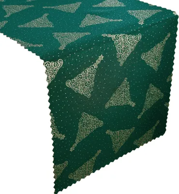 Obrázok produktu pre Obojstranný behúň na stôl odolný proti škvrnám Christmas 2587 Gold Green 40x180 cm