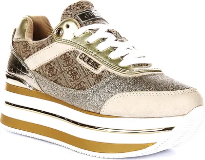 Produktbild von Guess Hansin Platform Sneaker in Beige Braun für Damen – 5 UK - 38 EU - 7.5 US / Beige Brown
