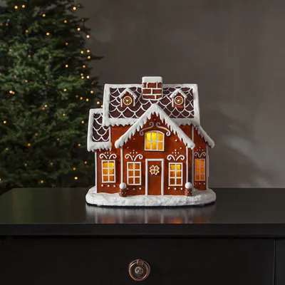 Zdjęcie produktu dla Scenka świąteczna domek z piernika Led GINGERVILLE