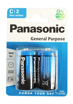 Produktbild von Panasonic R14BE General Purpose Baby C Batterie 2er Blister Zink Kohle