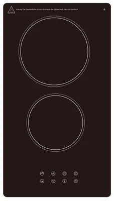 Produktbild von PKM EB-DCF-2X, Schwarz, Integriert, 28.8 cm, Keramik, Glaskeramik, 2 Zone(n)