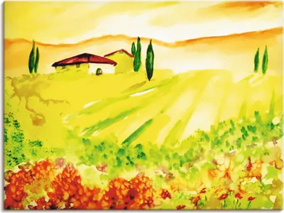 Produktbild von ARTland Leinwandbild Licht der Toskana Größe: 80x60 cm